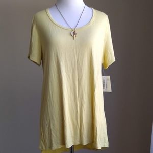 Lularoe classic tee-lightweight solid mustard, Med